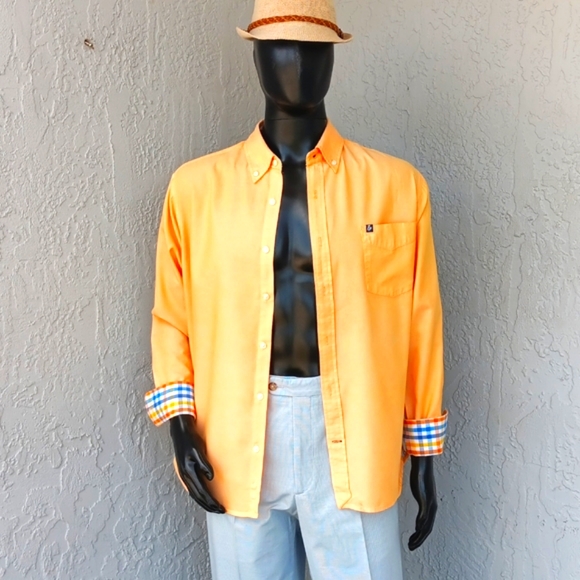 Tackle & Tides Men's Bright Yellow Pure Cotton Luxury Button Down Shirt - Picture 11 of 17